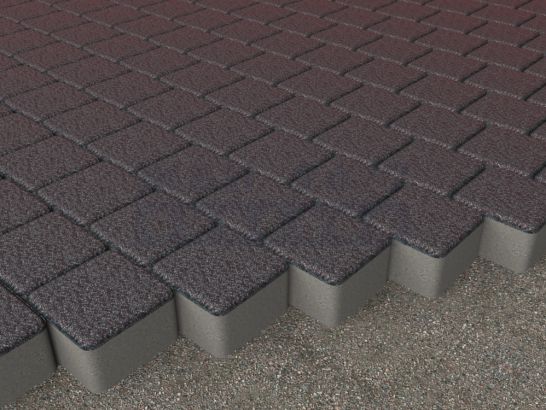 Квадрат 100x100x60 (бурый гранит)-укладка